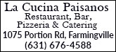 La Cucina Paisanos Pizzeria & Catering Sponsorship Banner